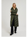Moodo Prešita jakna z pasom olivna Moodo
