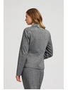 Moodo Enostranski eleganten blazer z dolgimi rokavi siv Moodo