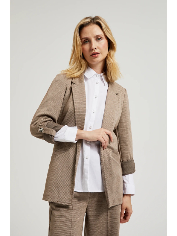 Moodo Suknjič z zavihani rokavi bež Moodo