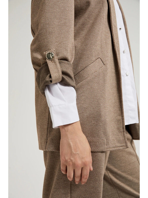 Moodo Suknjič z zavihani rokavi bež Moodo