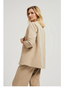 Moodo Suknjič z nagubanimi 3/4 rokavi bež Moodo