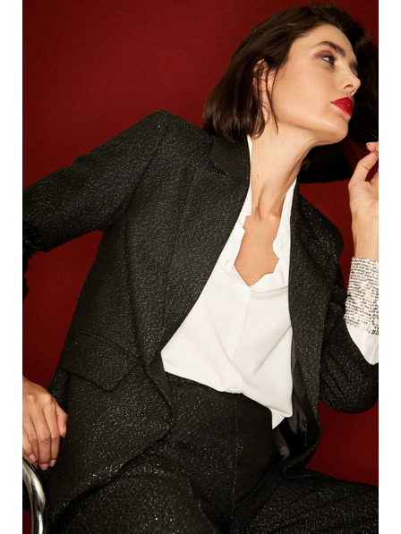 Moodo Suknjič s tričetrtinskimi rokavi črn Moodo