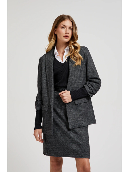 Moodo Suknjič z nagubanimi rokavi siv Moodo