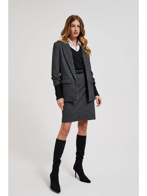 Moodo Suknjič z nagubanimi rokavi siv Moodo