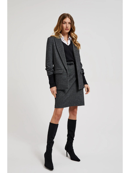 Moodo Suknjič z nagubanimi rokavi siv Moodo