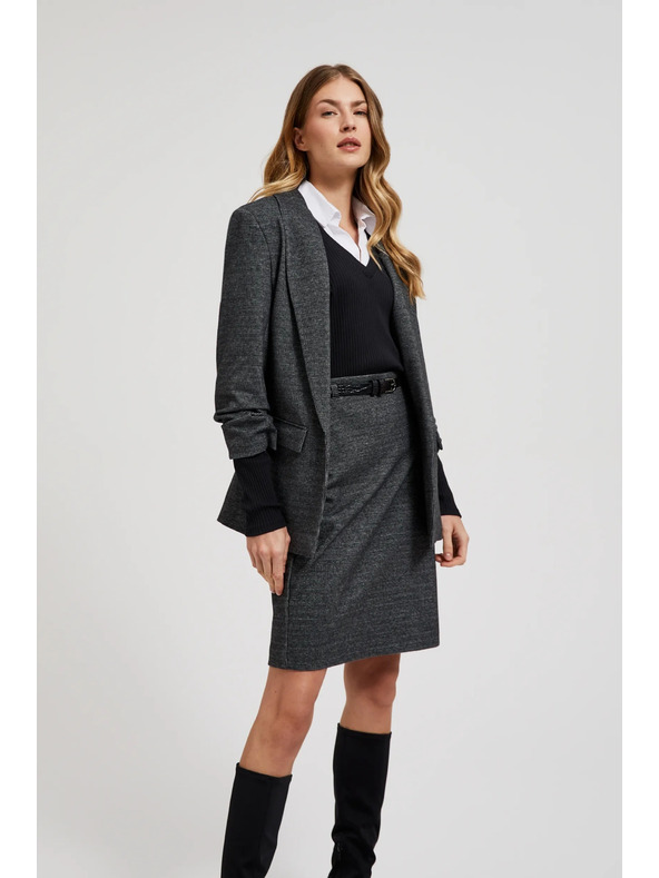 Moodo Suknjič z nagubanimi rokavi siv Moodo