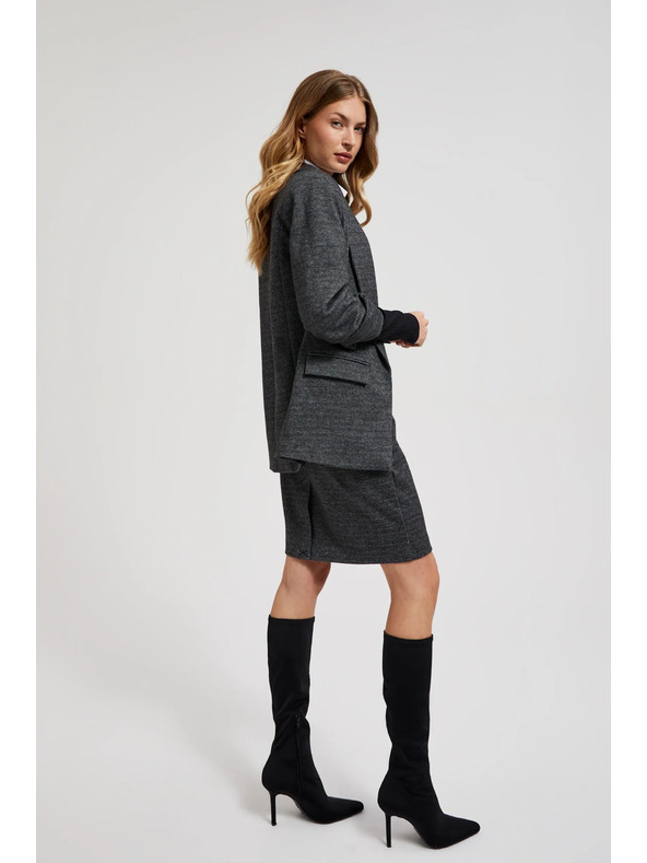 Moodo Suknjič z nagubanimi rokavi siv Moodo