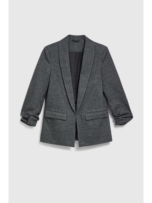 Moodo Suknjič z nagubanimi rokavi siv Moodo