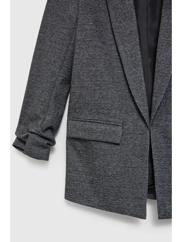 Moodo Suknjič z nagubanimi rokavi siv Moodo