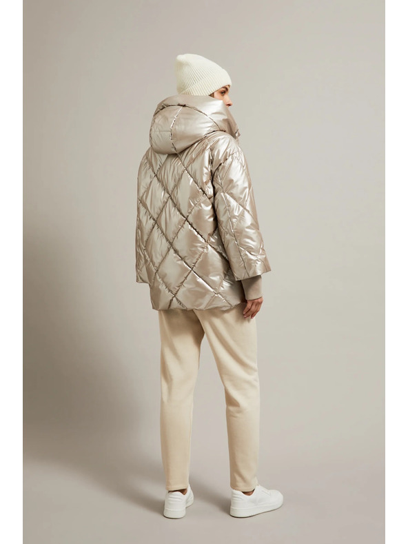 Moodo Prešita jakna z velikimi žepi bež Moodo