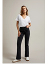 Moodo Gladke črne kavbojke bootcut Moodo