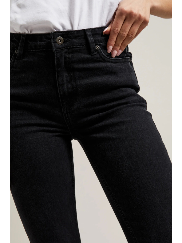 Moodo Gladke črne kavbojke bootcut Moodo