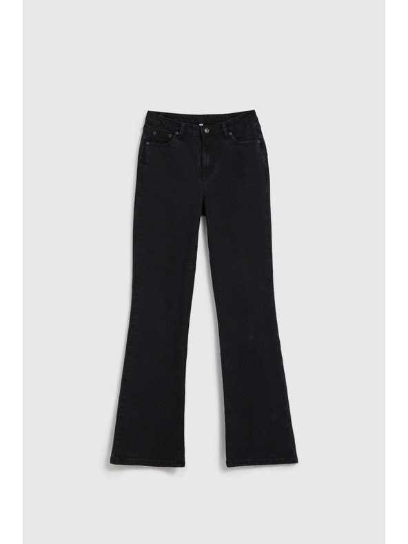 Moodo Gladke črne kavbojke bootcut Moodo