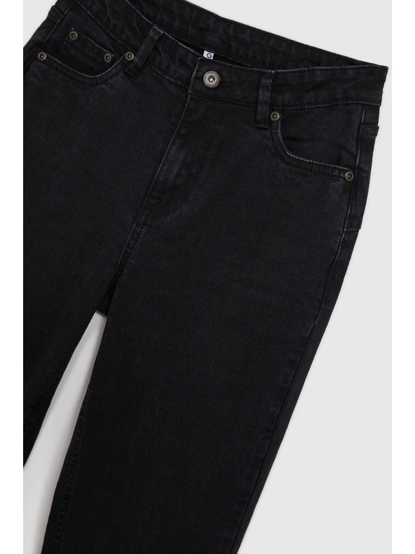 Moodo Gladke črne kavbojke bootcut Moodo