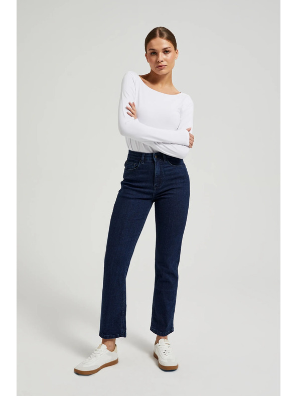 Moodo Temno modre kavbojke z ravnimi hlačnicami Moodo