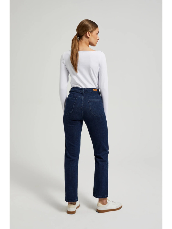 Moodo Temno modre kavbojke z ravnimi hlačnicami Moodo