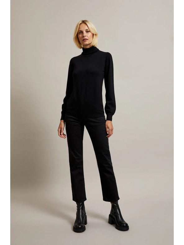 Moodo Črne kavbojke z ravnimi hlačnicami Moodo