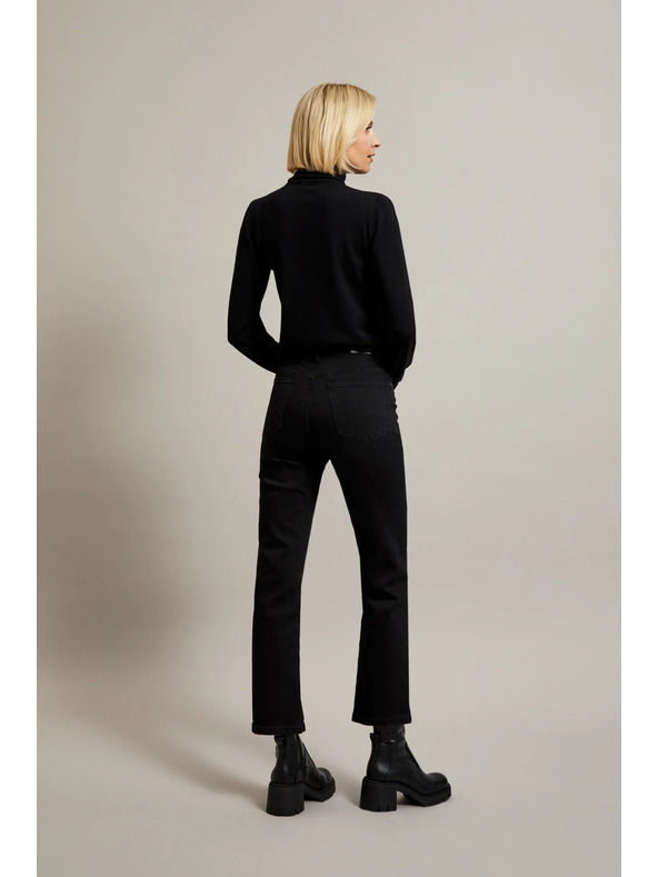 Moodo Črne kavbojke z ravnimi hlačnicami Moodo