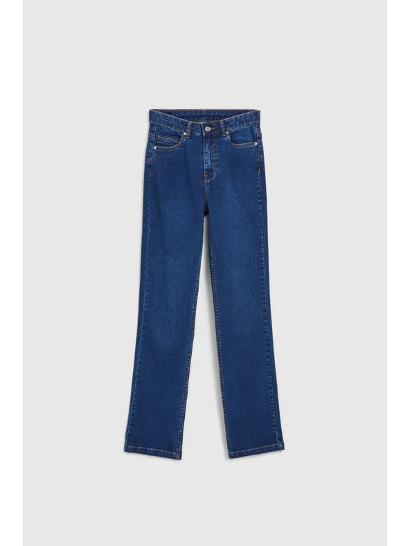 Moodo Modre jeans hlače z ravno hlačnico Moodo