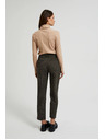 Moodo Cigaretne hlače okrašene z metalnim nitom črne Moodo