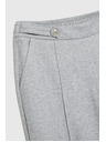 Moodo Gladke hlače z ravnimi hlačnicami in gumbi sive Moodo