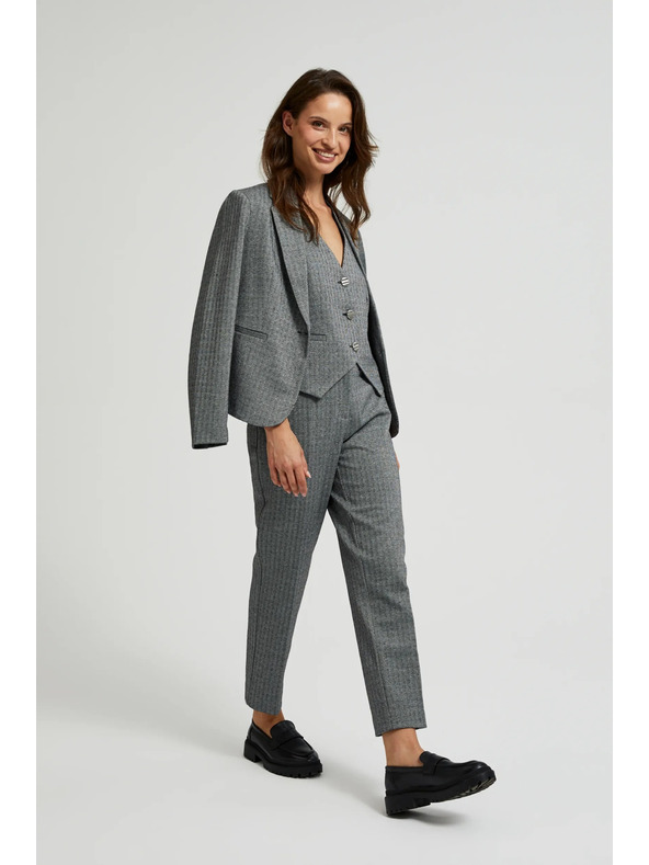 Moodo Elegantne cigaretne sive hlače Moodo