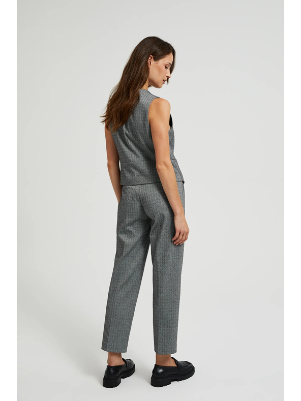 Moodo Elegantne cigaretne sive hlače Moodo