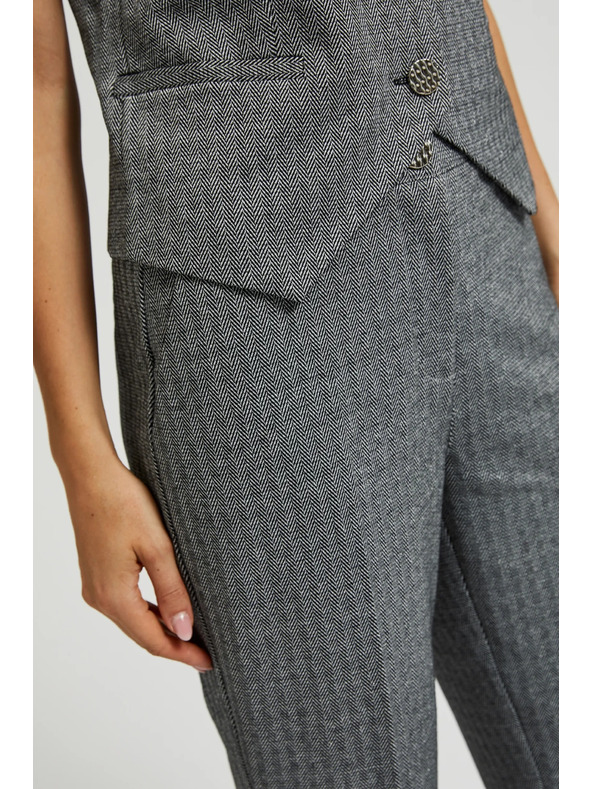 Moodo Elegantne cigaretne sive hlače Moodo