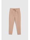 Moodo Bež hlače z vezanjem Moodo