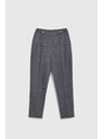 Moodo Sive kariraste hlače z ravnimi hlačnicami Moodo