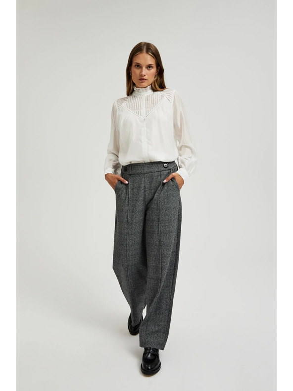 Moodo Sive hlače z ravnimi hlačnicami v vzorcu Moodo