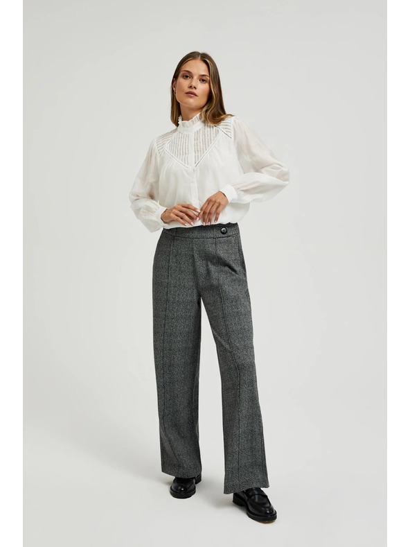 Moodo Sive hlače z ravnimi hlačnicami v vzorcu Moodo