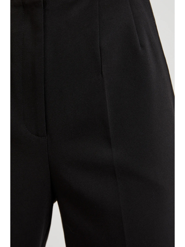 Moodo Gladke hlače z robom črne Moodo