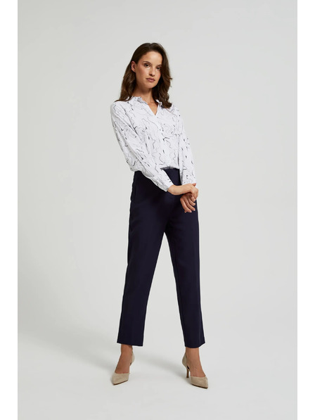 Moodo Temno modre cigaretne hlače Moodo