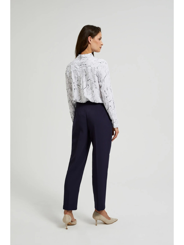 Moodo Temno modre cigaretne hlače Moodo