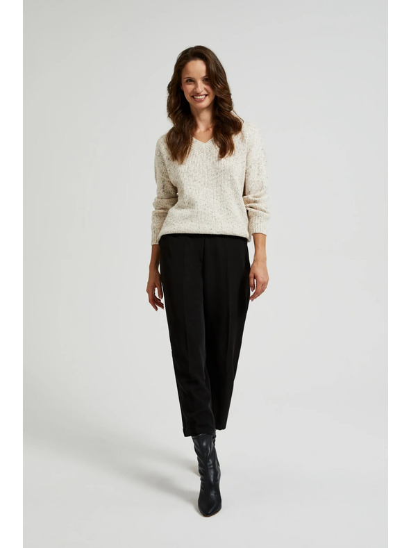 Moodo Črne hlače z gubami Moodo