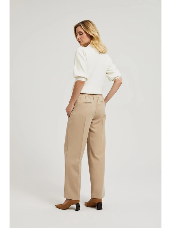 Moodo Elegantne bež hlače Moodo