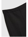Moodo Formalne črne hlače z gubljenimi hlačnicami Moodo