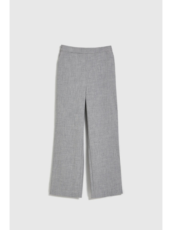 Moodo Formalne sive hlače z ravnimi hlačnicami Moodo