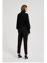 Moodo Elegantne črne hlače z gubo Moodo