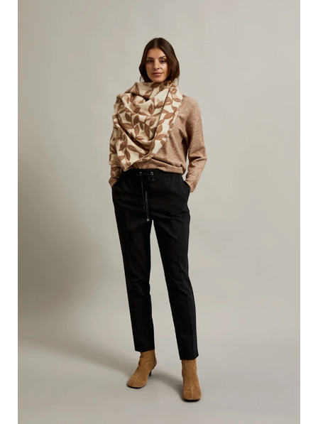 Moodo Črne hlače z ravnimi hlačnicami in pasom Moodo