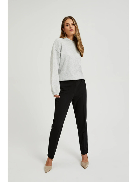 Moodo Elegantne črne ozke hlače Moodo