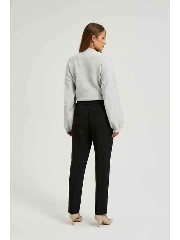 Moodo Elegantne črne ozke hlače Moodo