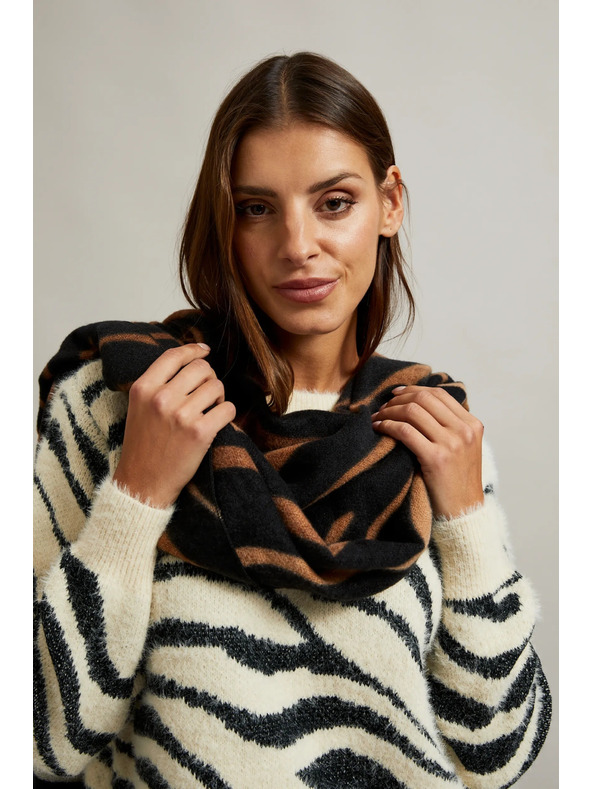 Moodo Rjav šal z živalskim vzorcem Moodo