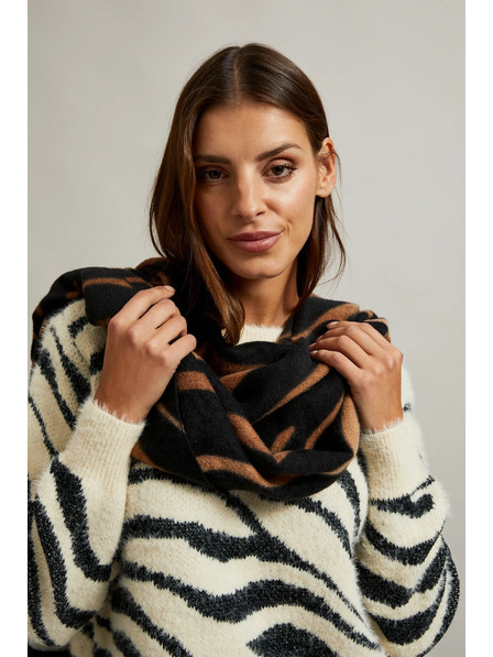 Moodo Rjav šal z živalskim vzorcem Moodo