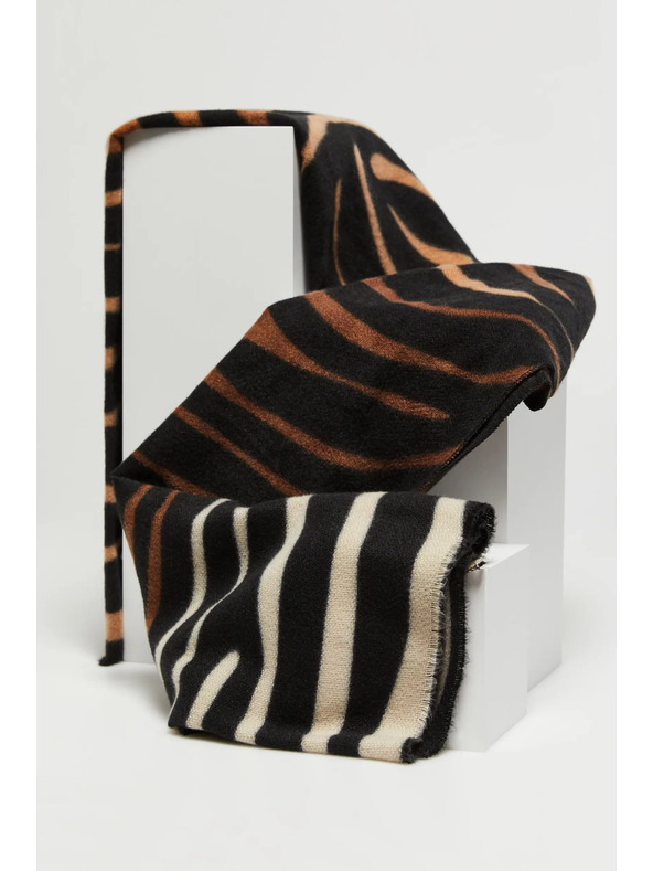 Moodo Rjav šal z živalskim vzorcem Moodo