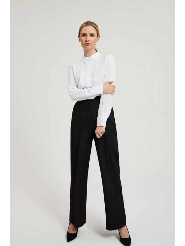 Moodo Viskozna srajca z ovratnikom bela Moodo