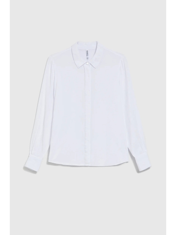Moodo Viskozna srajca z ovratnikom bela Moodo