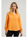 Moodo Srajca z V-izrezom z gumbi oranžna Moodo