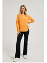 Moodo Srajca z V-izrezom z gumbi oranžna Moodo